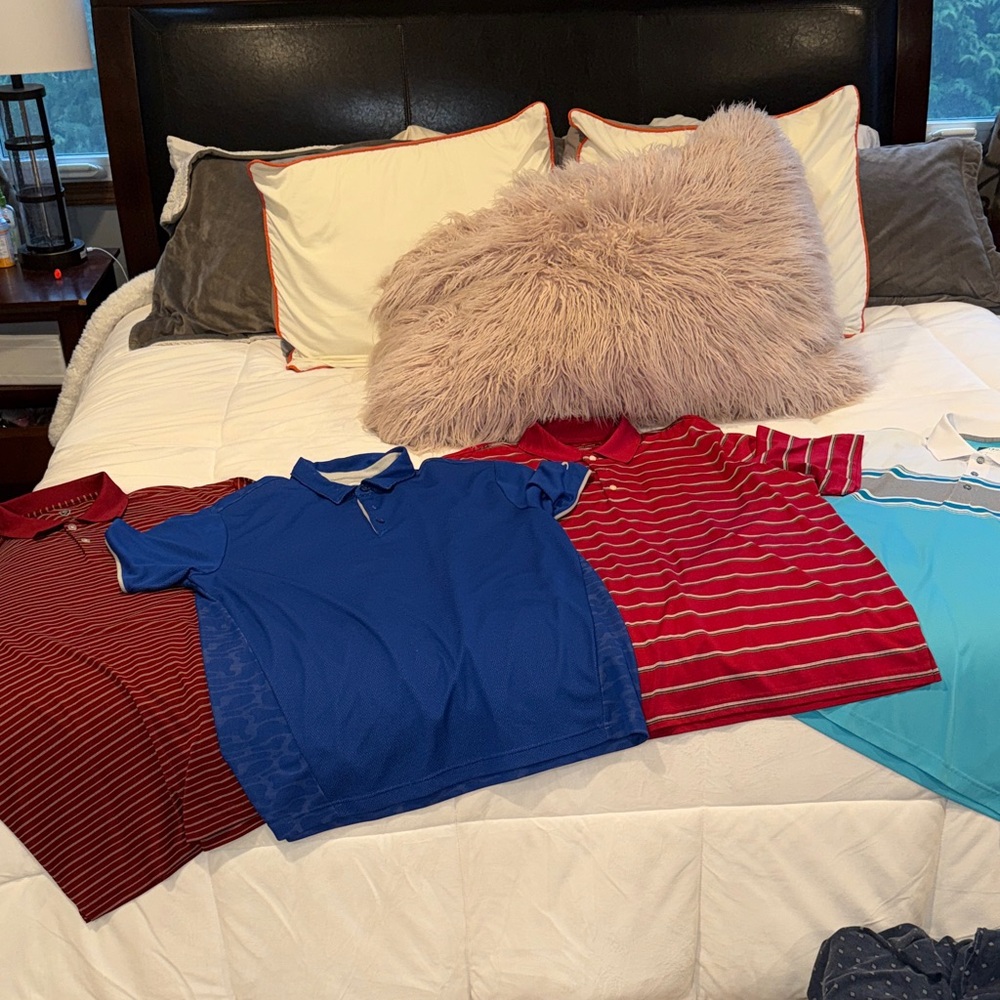 Men's Polo Shirt - Blue, Red, Light Blue Greg Norman, izod, Nike and Slazengeelr